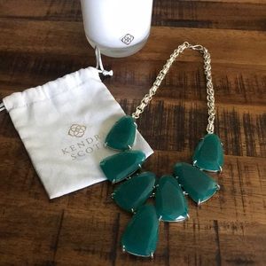 Kendra Scott green Harlow statement necklace
